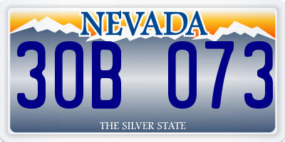 NV license plate 30B073