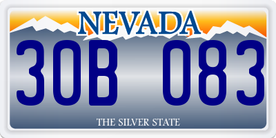 NV license plate 30B083