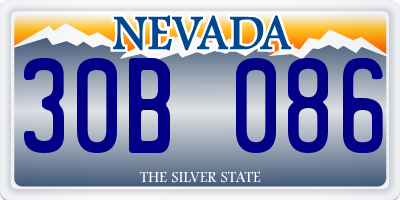 NV license plate 30B086