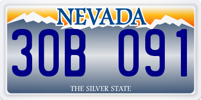 NV license plate 30B091