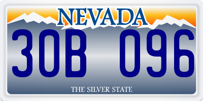 NV license plate 30B096