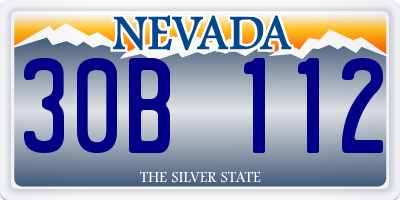 NV license plate 30B112