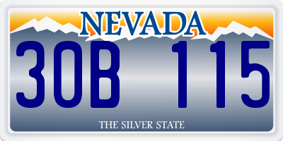 NV license plate 30B115