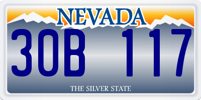 NV license plate 30B117