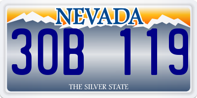 NV license plate 30B119