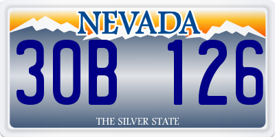 NV license plate 30B126
