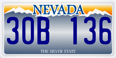NV license plate 30B136