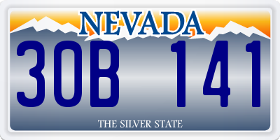 NV license plate 30B141