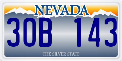 NV license plate 30B143