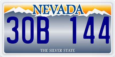 NV license plate 30B144