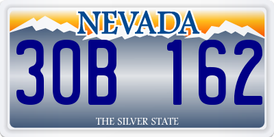NV license plate 30B162