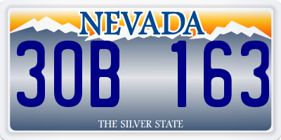 NV license plate 30B163