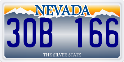 NV license plate 30B166