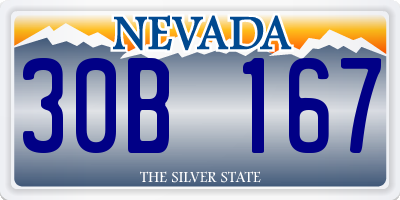 NV license plate 30B167