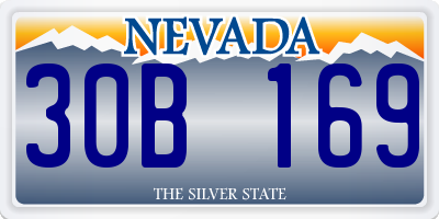 NV license plate 30B169