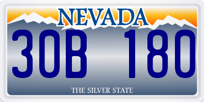 NV license plate 30B180