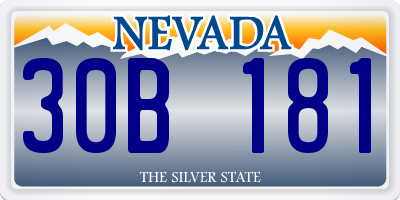 NV license plate 30B181