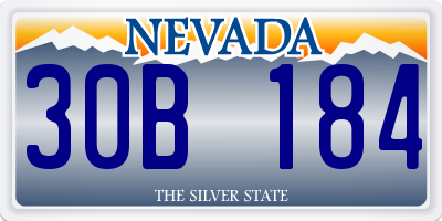 NV license plate 30B184