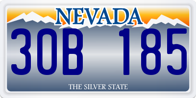 NV license plate 30B185