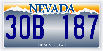 NV license plate 30B187