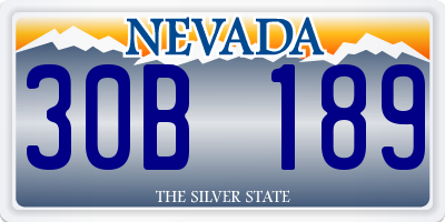 NV license plate 30B189