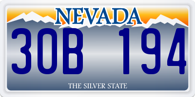 NV license plate 30B194