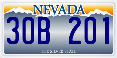 NV license plate 30B201