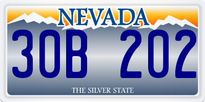 NV license plate 30B202