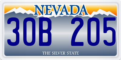 NV license plate 30B205