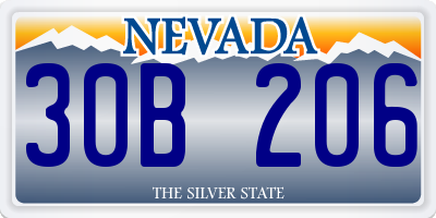 NV license plate 30B206