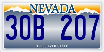 NV license plate 30B207