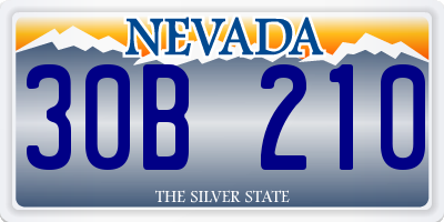 NV license plate 30B210