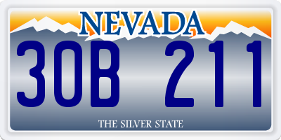 NV license plate 30B211