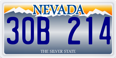 NV license plate 30B214