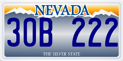 NV license plate 30B222