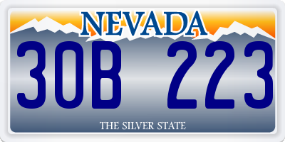 NV license plate 30B223