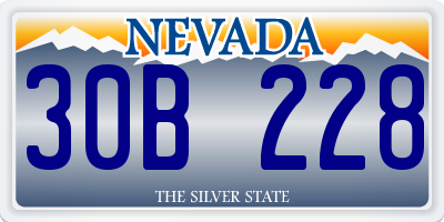 NV license plate 30B228