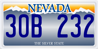 NV license plate 30B232
