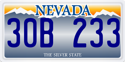 NV license plate 30B233