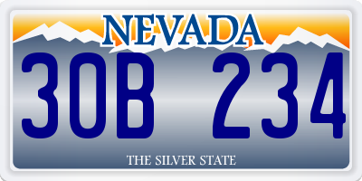 NV license plate 30B234