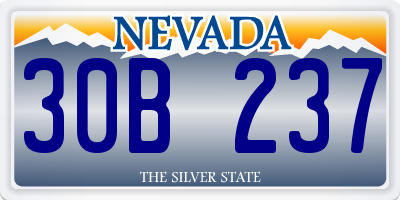 NV license plate 30B237