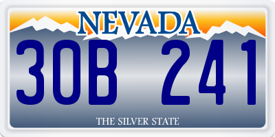 NV license plate 30B241