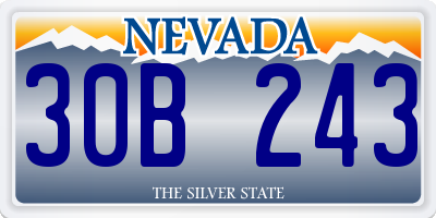 NV license plate 30B243