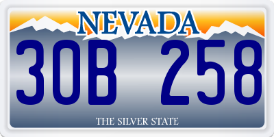 NV license plate 30B258