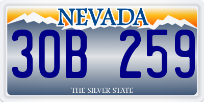 NV license plate 30B259