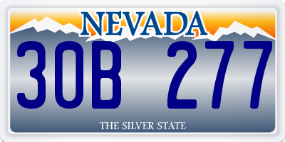 NV license plate 30B277