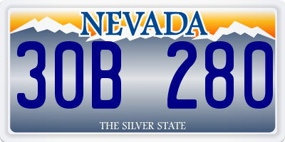 NV license plate 30B280