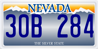 NV license plate 30B284