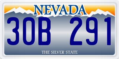 NV license plate 30B291