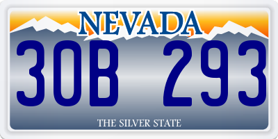 NV license plate 30B293